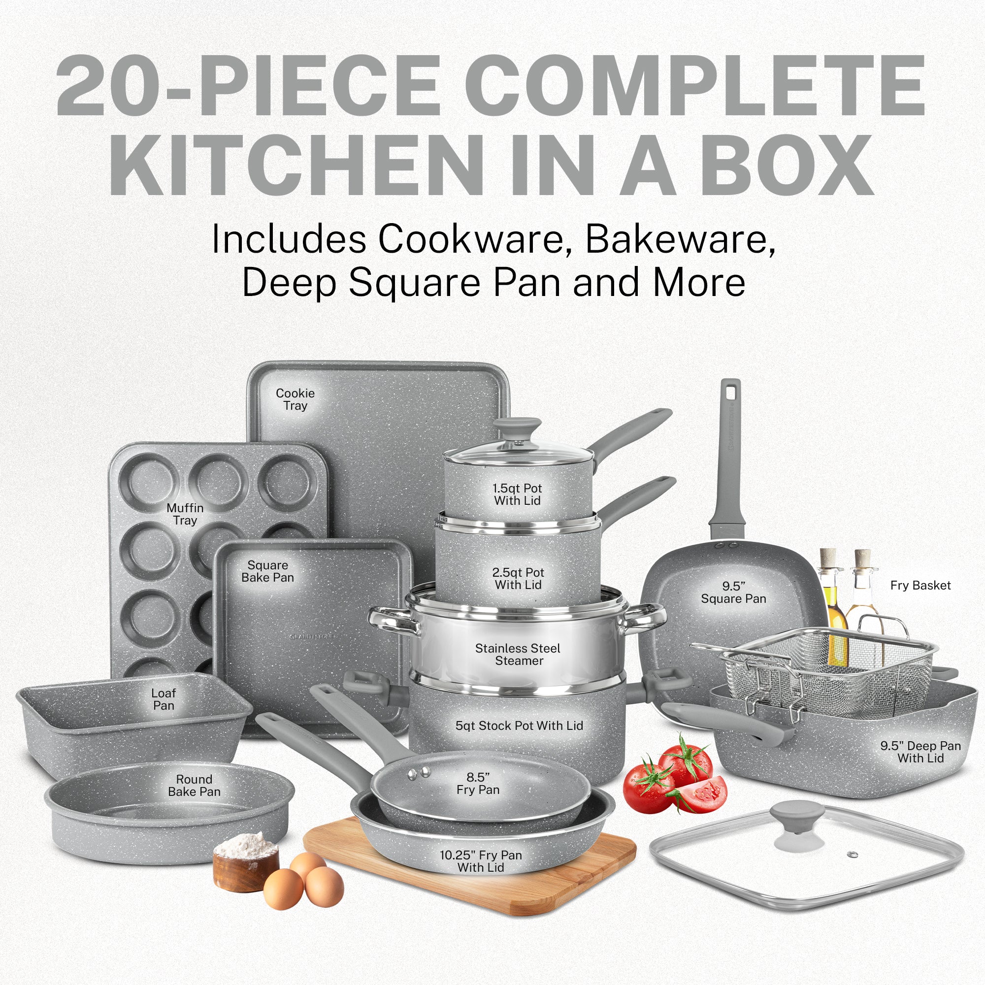 Granitestone Desert Collection 20pc Kitchen in a Box – Granitestone.com