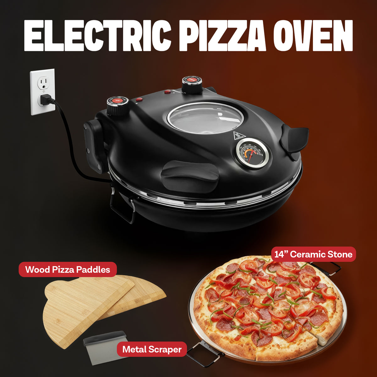Piezano XL 14" Countertop Pizza Oven