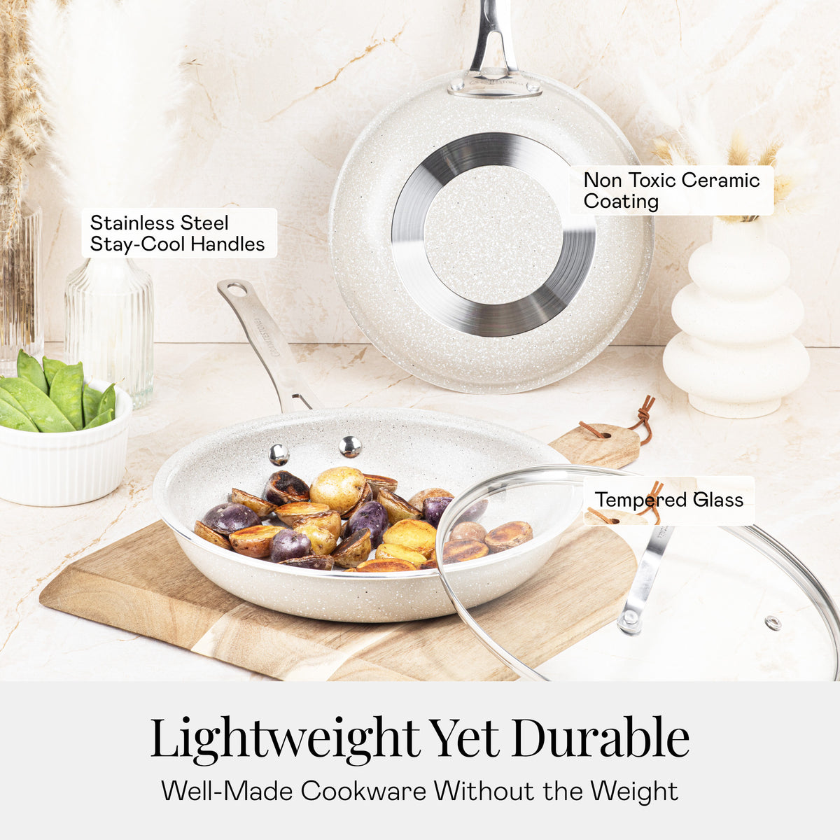 Granitestone Ceraluxe 20 Piece Express Cookware & Bakeware Set with Utensils
