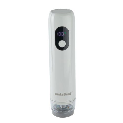 InstaSeal Hybrid Handheld Vacuum Sealer – Rechargeable Portable Food Vacuum Sealer with 30 Reusable BPA-Free Bags, USB-C Charging & Smart Auto Seal