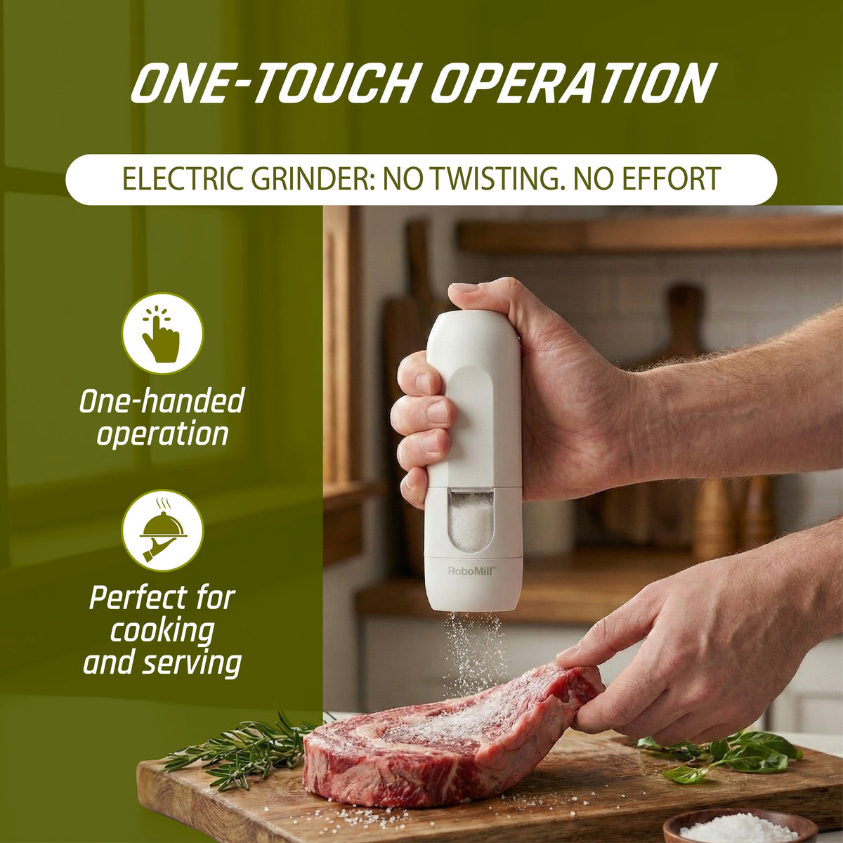 RoboMill Electric Salt and Pepper Grinder Set