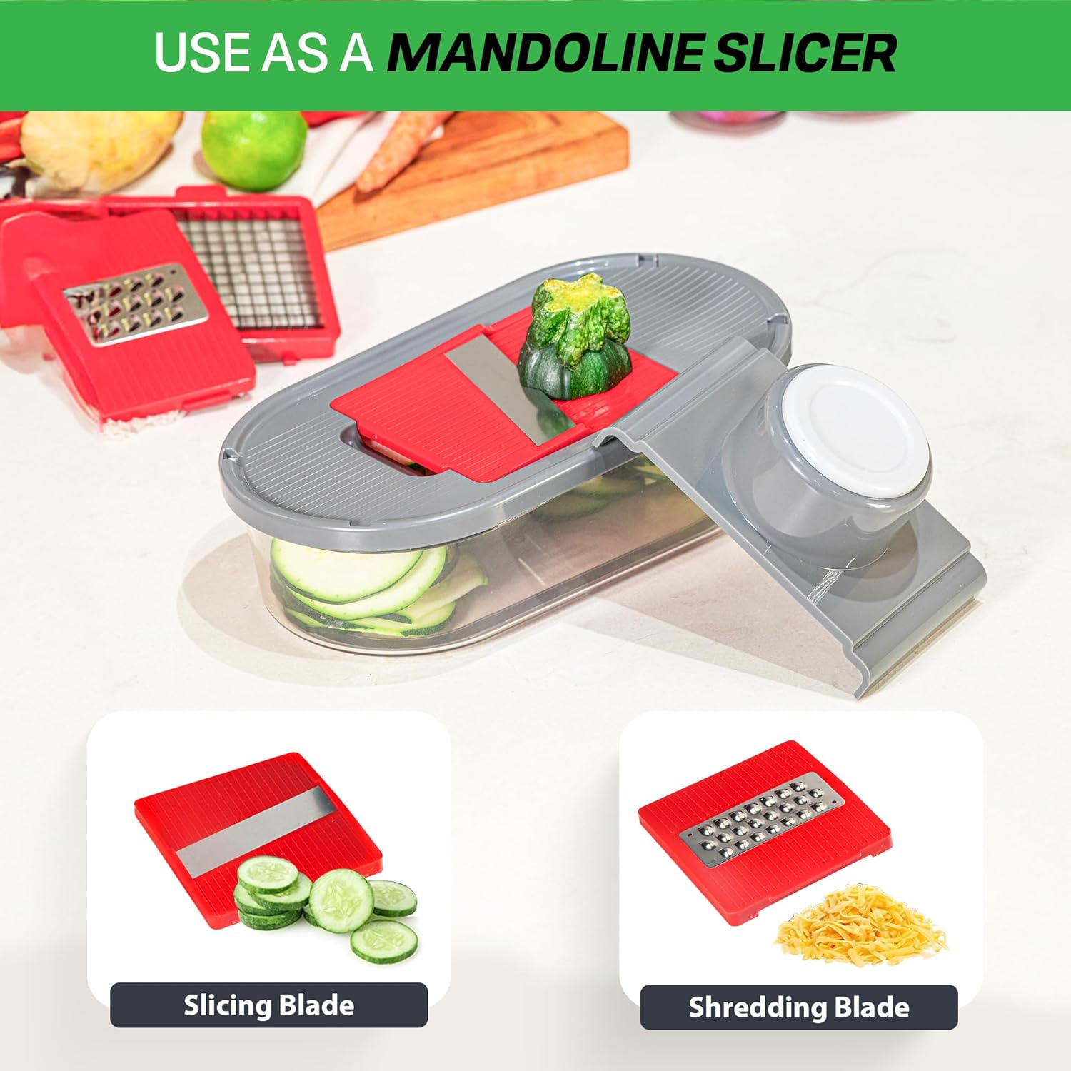 Chopzilla All-in-1 Vegetable Chopper & Mandoline Slicer with
