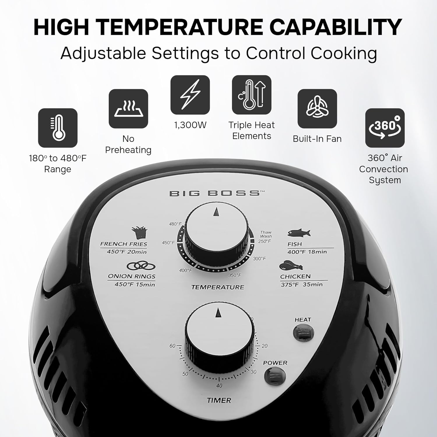 air fryer temperature dial 350f 175c