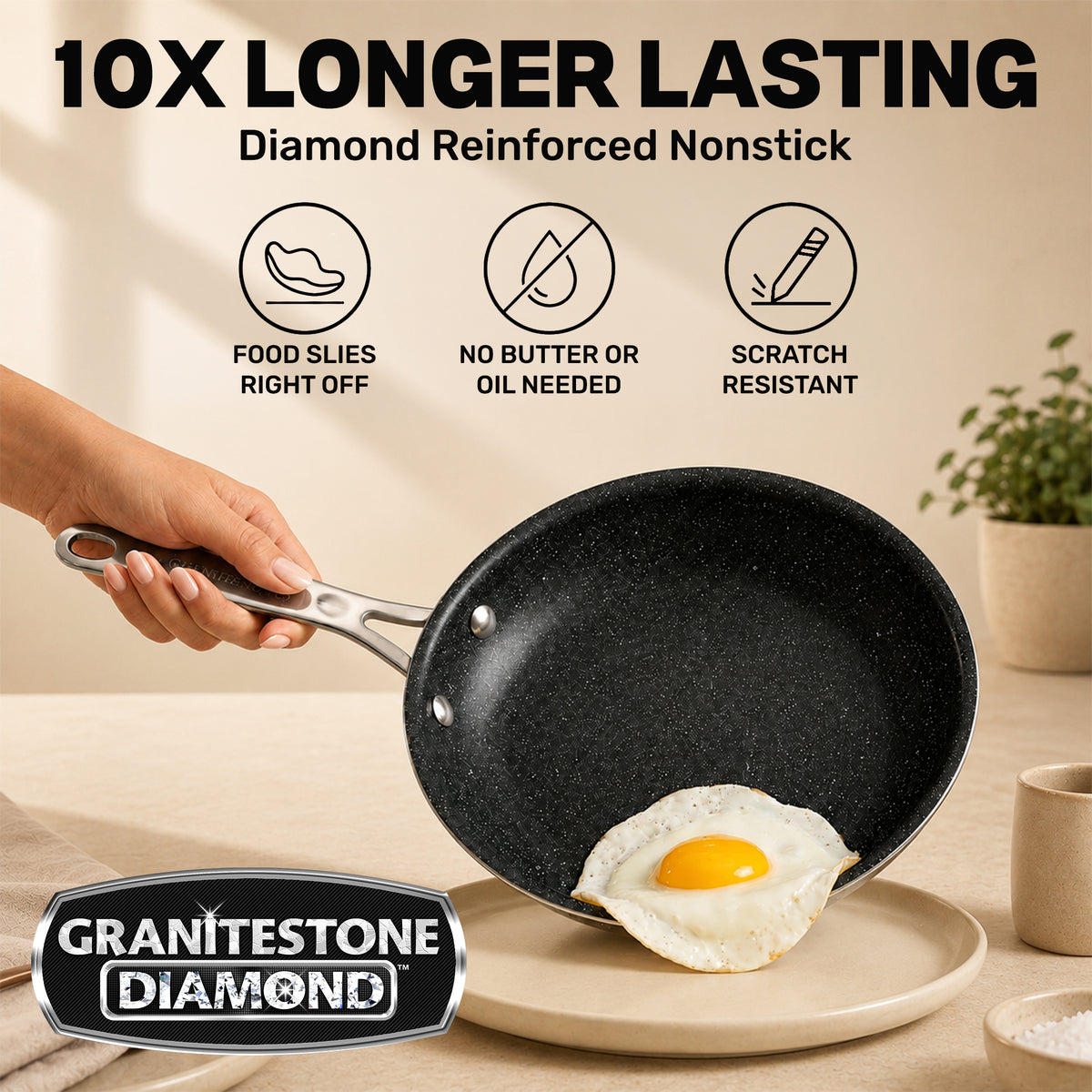 20-Piece EXPRESS SET, Ceramic Nonstick Pots and Pan Set, Bakeware, Utensils, Frying Pan, Stock Pot, Steamer, Stainless Steel Handles