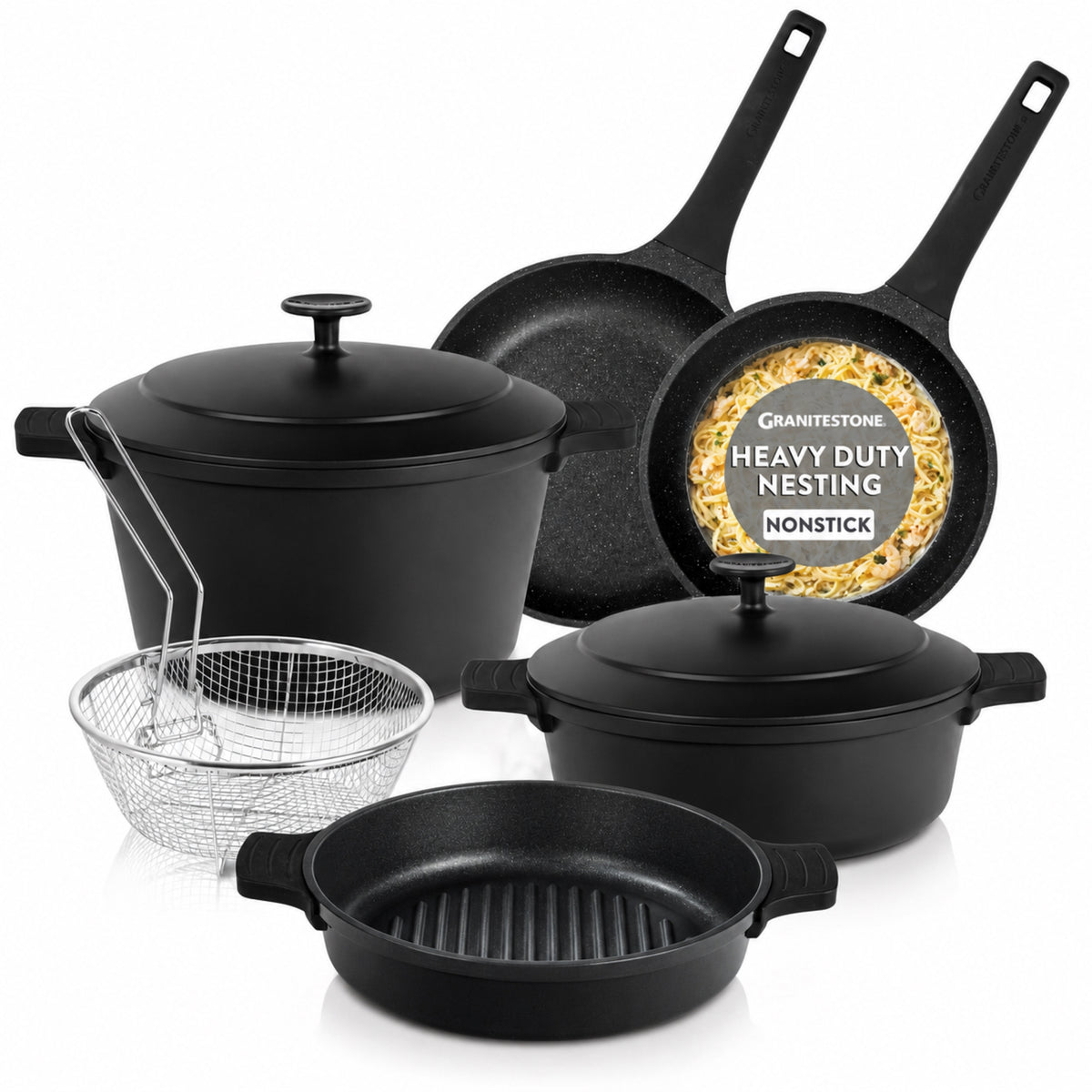 Granitestone 8-Piece Nesting Cookware Set