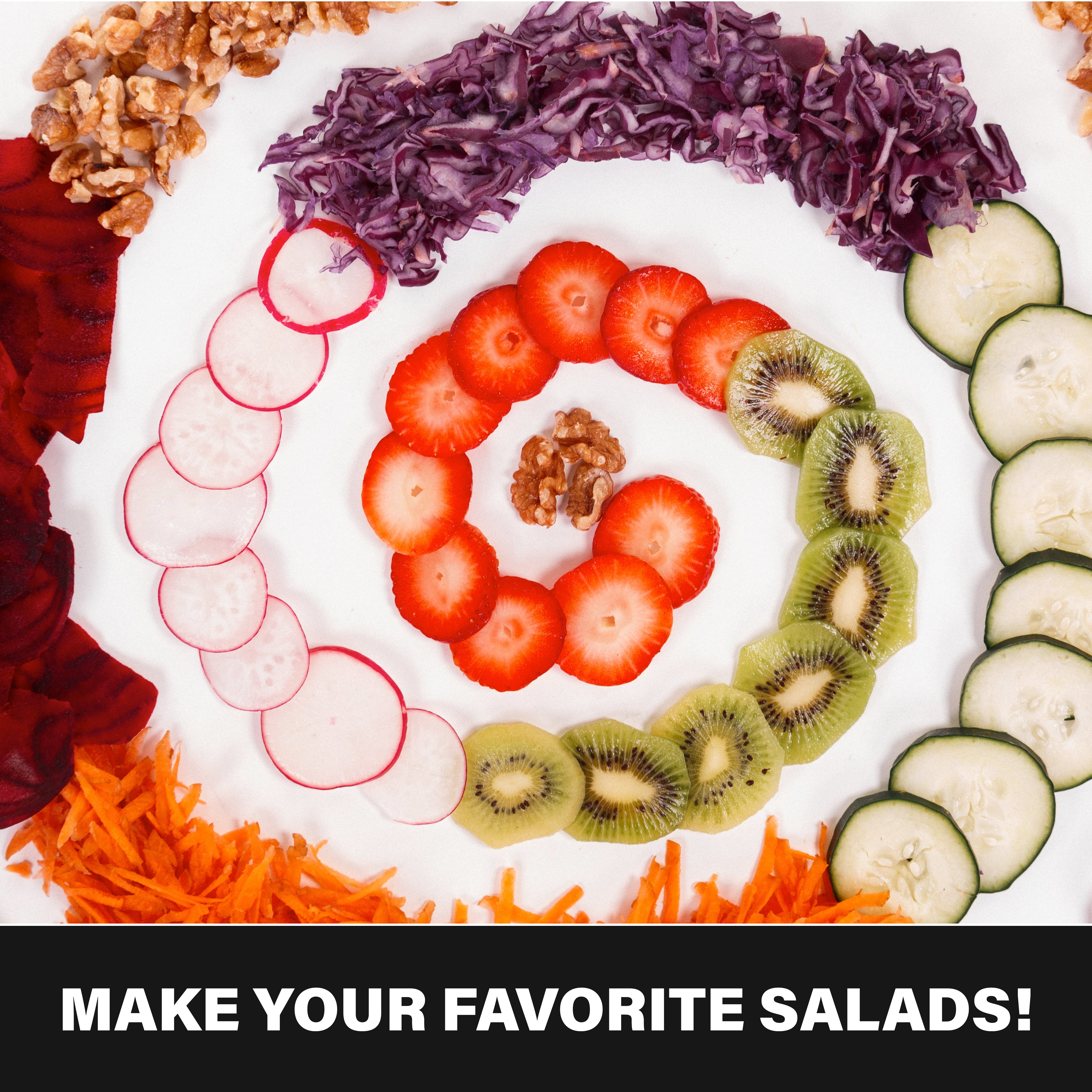 Nutrislicer Vegetable Slicer Cheese Grater Potato Slicer Salad Chopper with  Suction Base