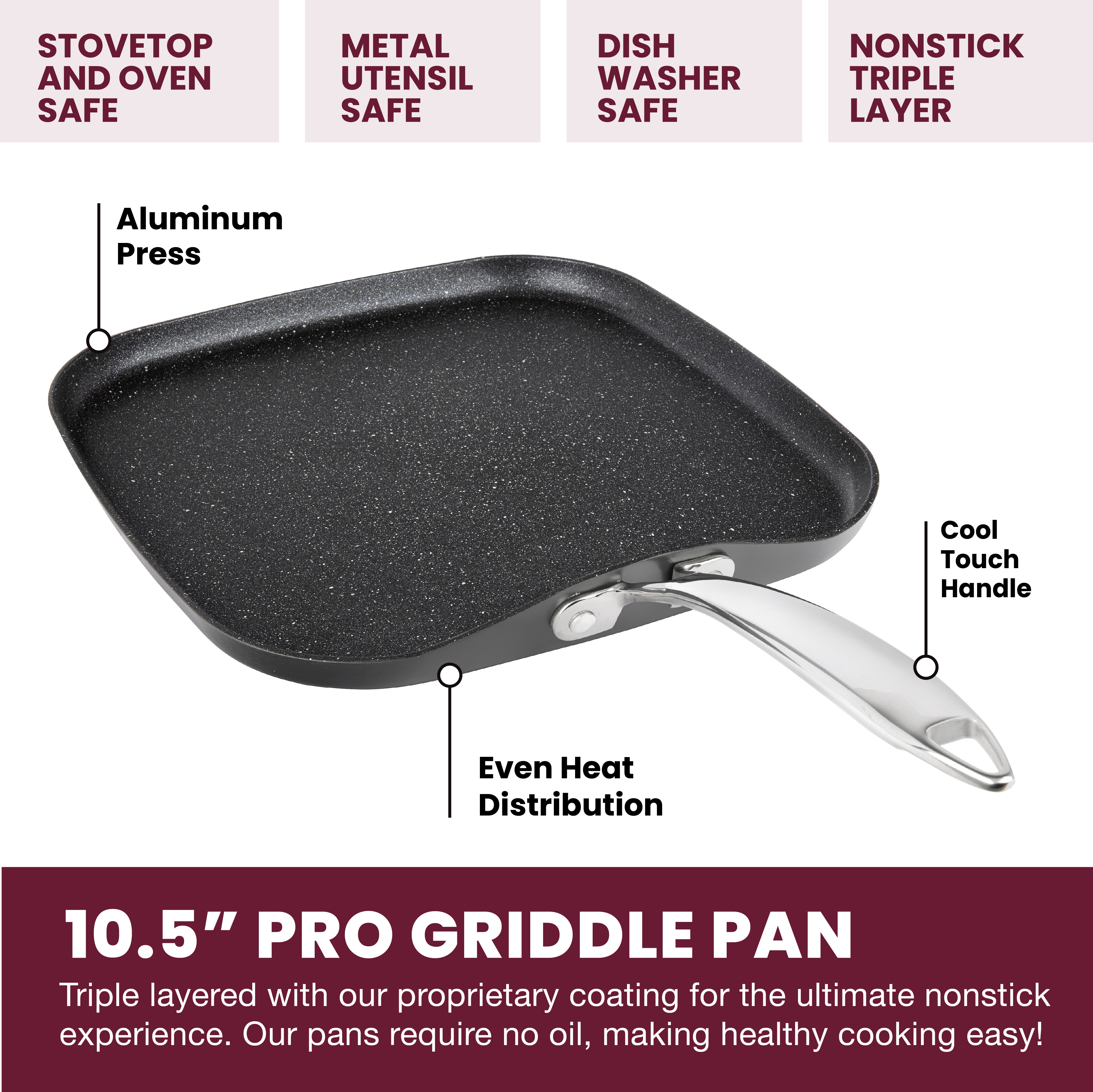 Granitestone 17-Piece Pro Premier Hard Anodized Stovetop Set with