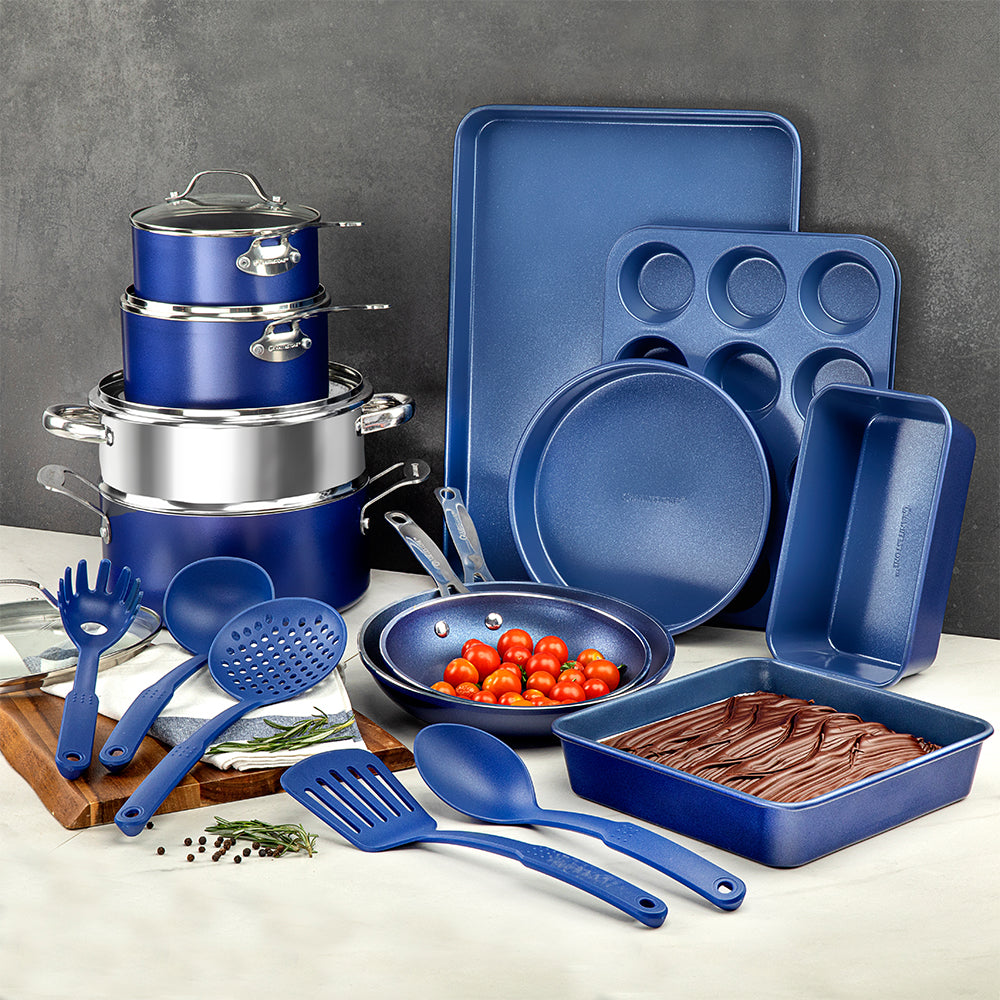 Granite Stone Diamond™ Blue Non-Stick Aluminum Cookware Set, 5 pc - Fry's  Food Stores