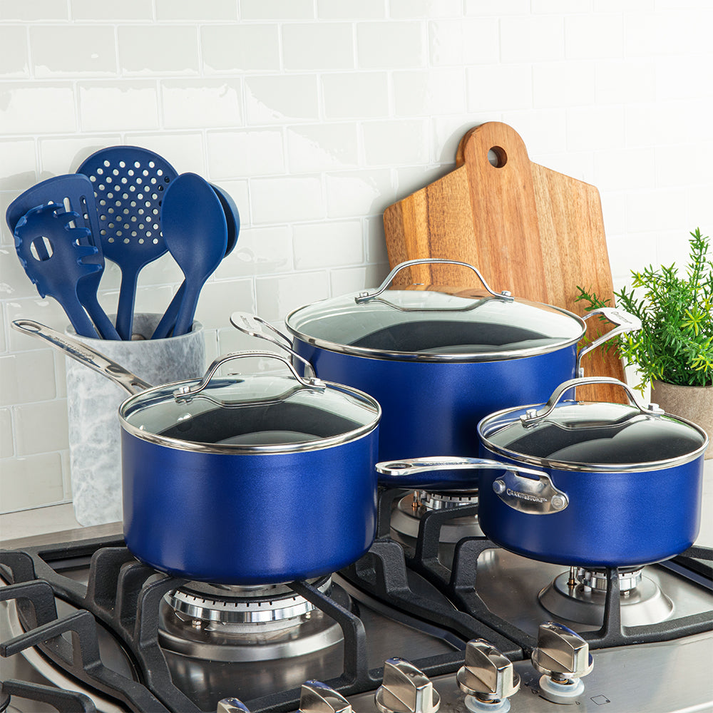Great Kitchen Set! 5 Piece Potholders Choose Gray Or Blue – Sweet