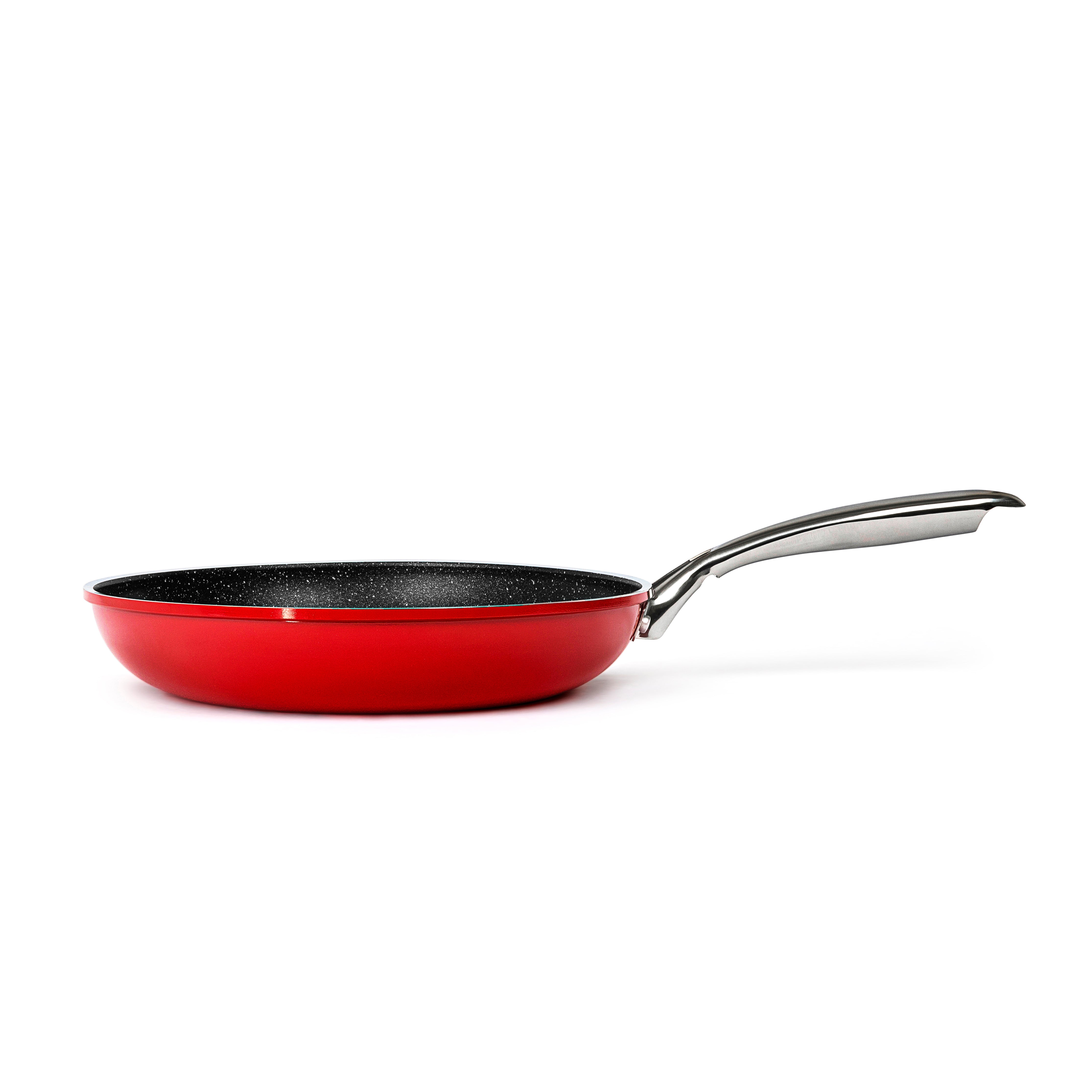 Granitestone Nonstick Frying Pan 10 inch Frying Pan Nonstick Pan, Red
