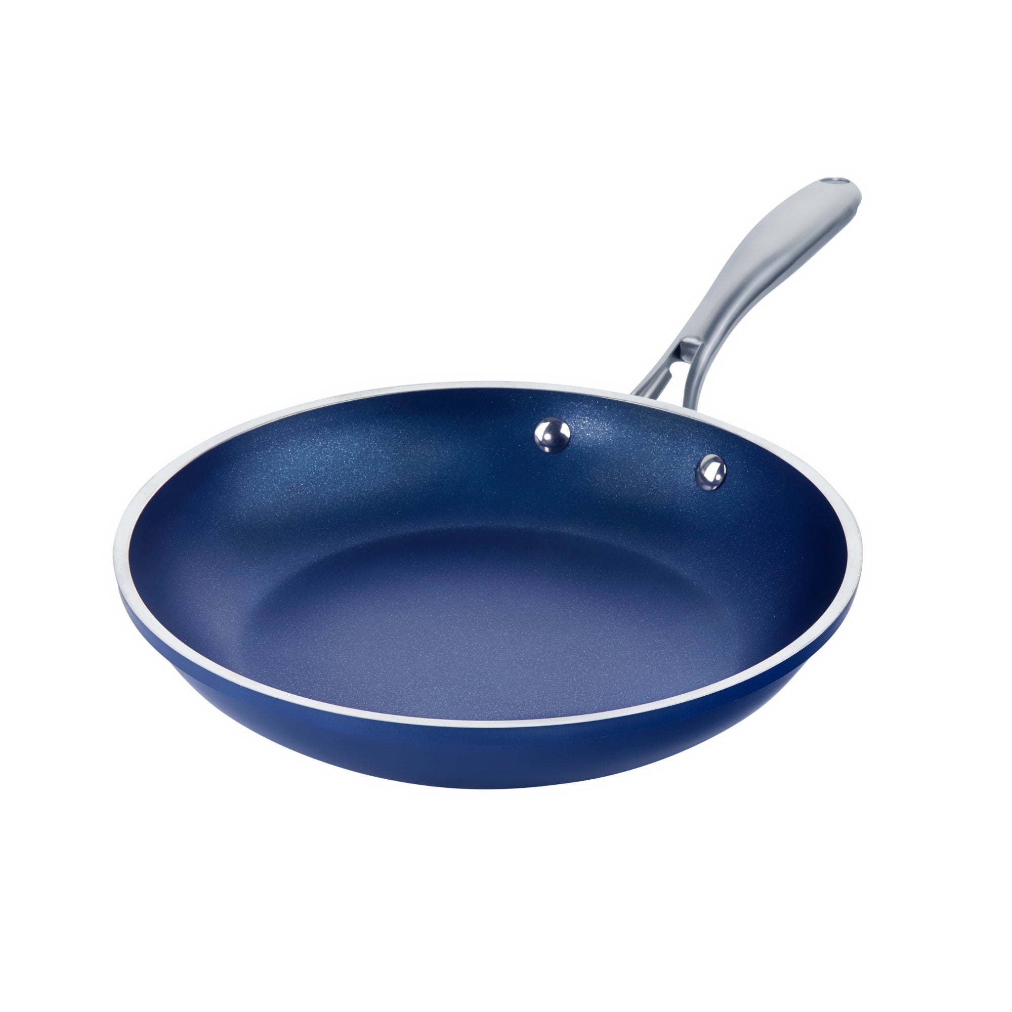Granitestone 10 Inch Stainless Steel Non Stick Frying Pan, Blue,  Induction/Oven/Dishwasher Safe