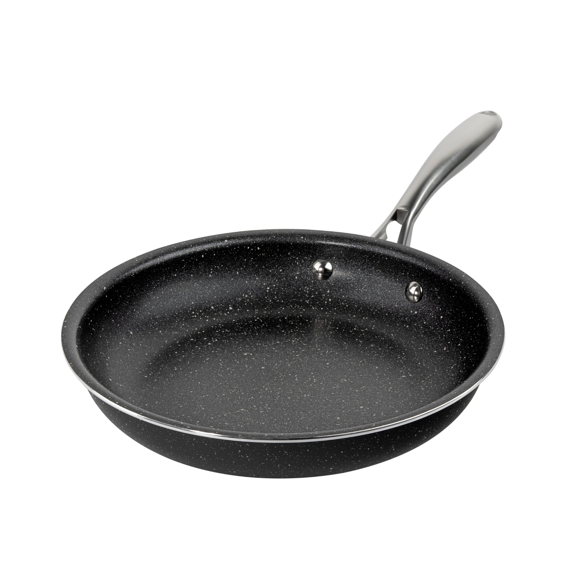 Emson GRANITESTONE 11 Inch Shallow Square Frying Pan Nonstick Skillet  Scratchproof Fry Pans Diamond Infused Coating