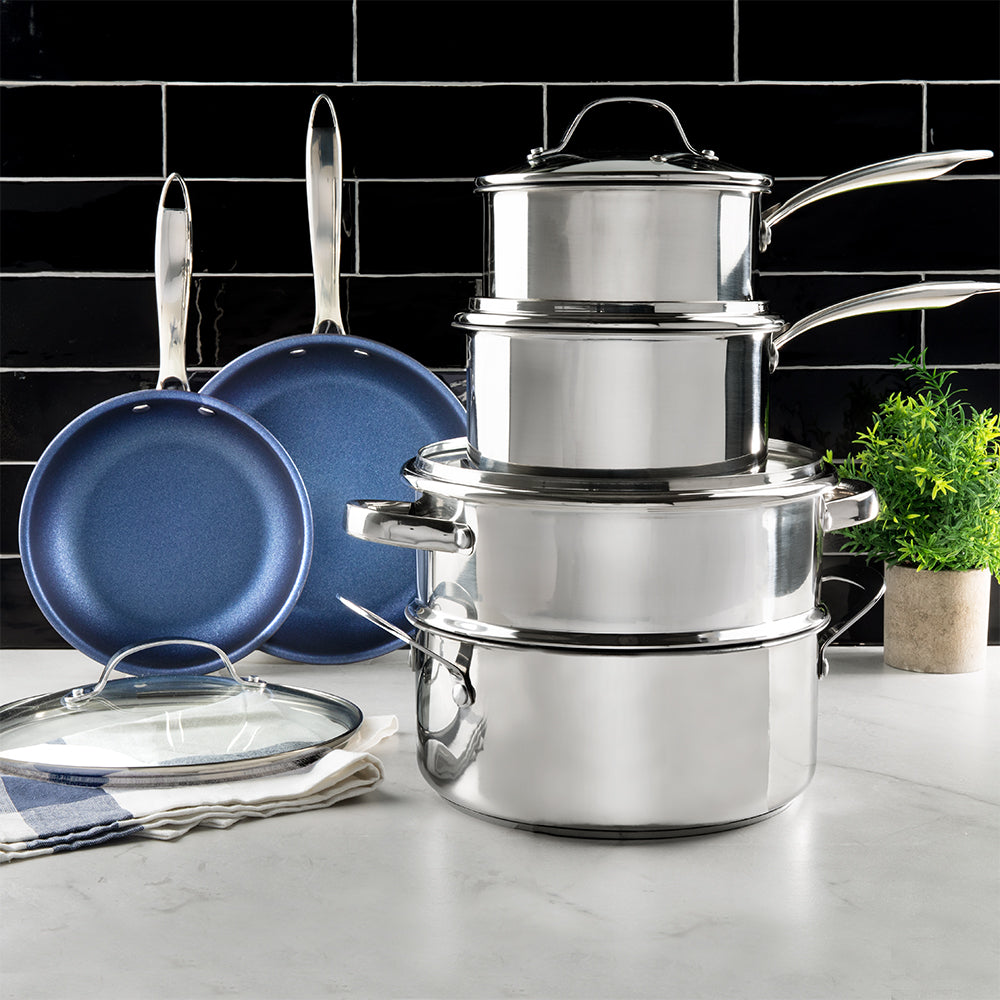 Granitestone Get It Together 10 Piece Essential Aluminum Cookware Set –