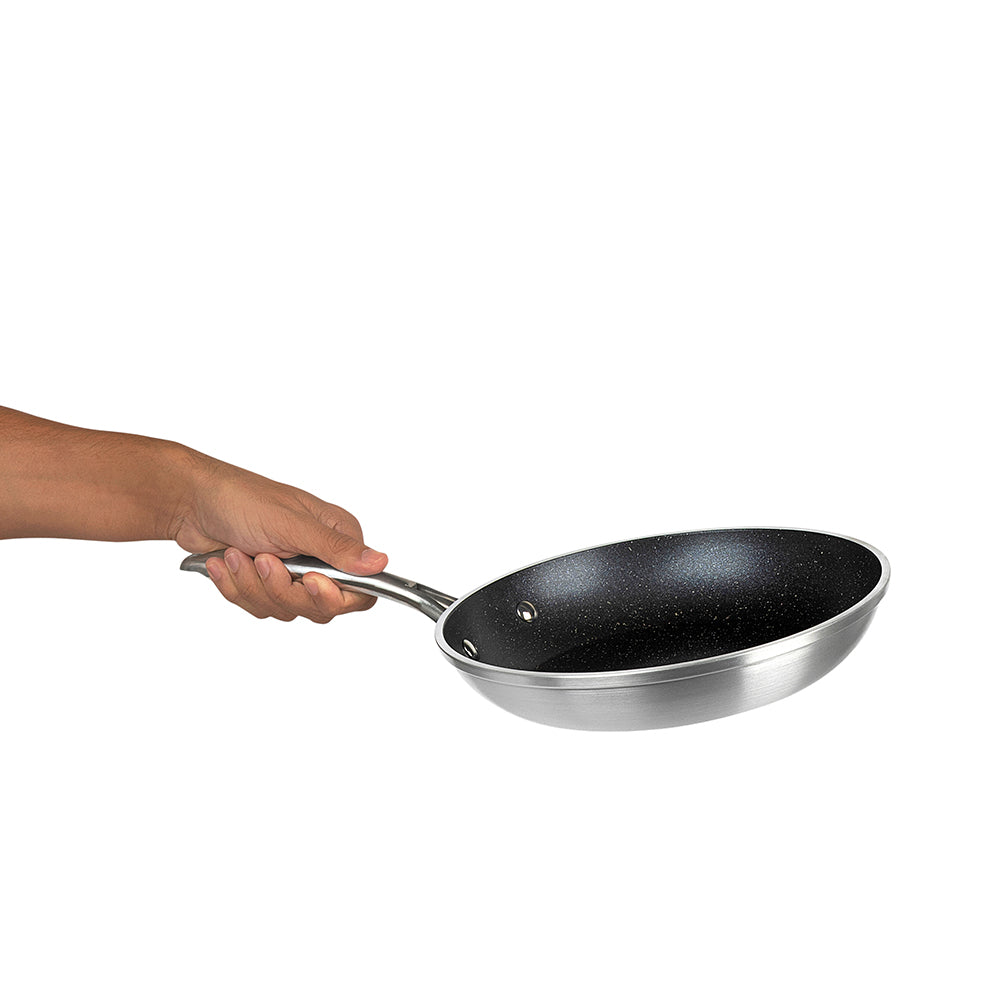 Kitchenly Nonstick Frying Pans with Lids - Granite Frying Pans