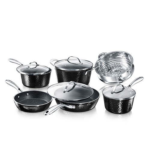 GraniteStone Diamond 10.63-in Aluminum Cookware Set with Lid in the Cooking  Pans & Skillets department at