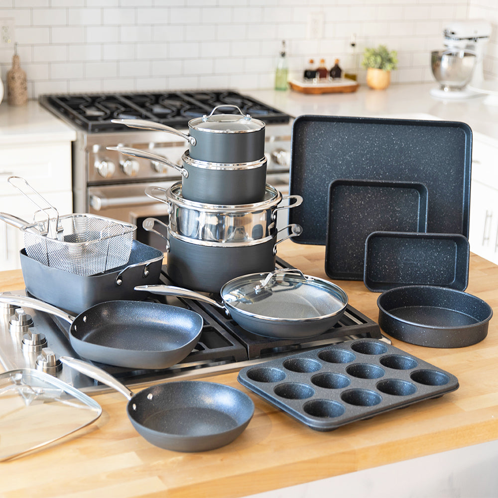 GraniteStone Diamond GraniteStone Diamond Farmhouse 14.57-in Ceramic  Cookware Set with Lid in the Cooking Pans & Skillets department at