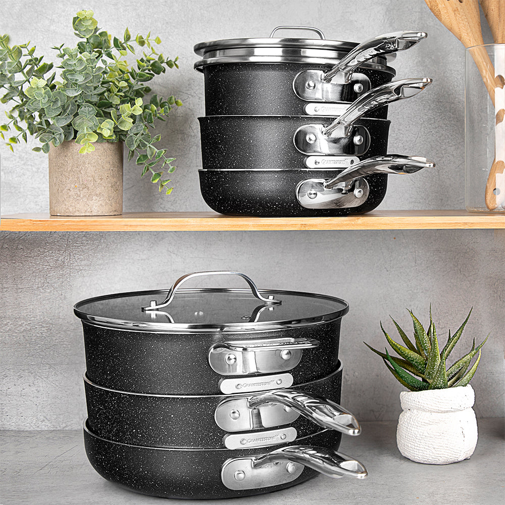 Granitestone 10-Piece Stackmaster Stackable Cookware Set – Granitestone.com
