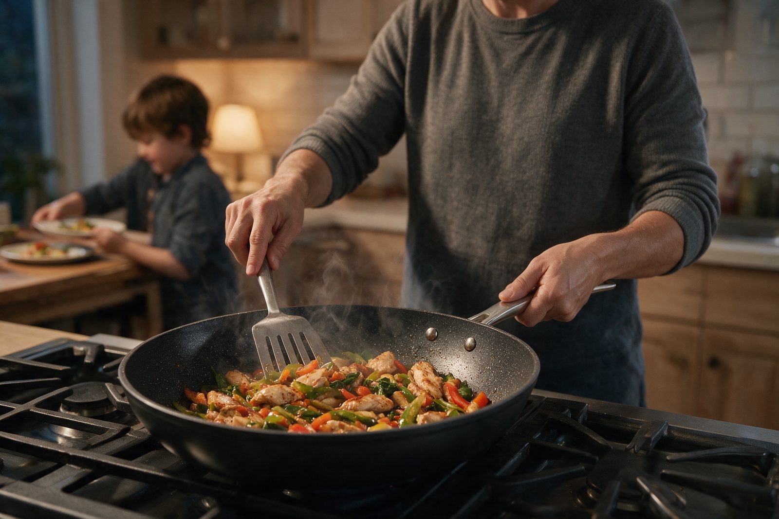 A stir-fry in an Armor Max pan