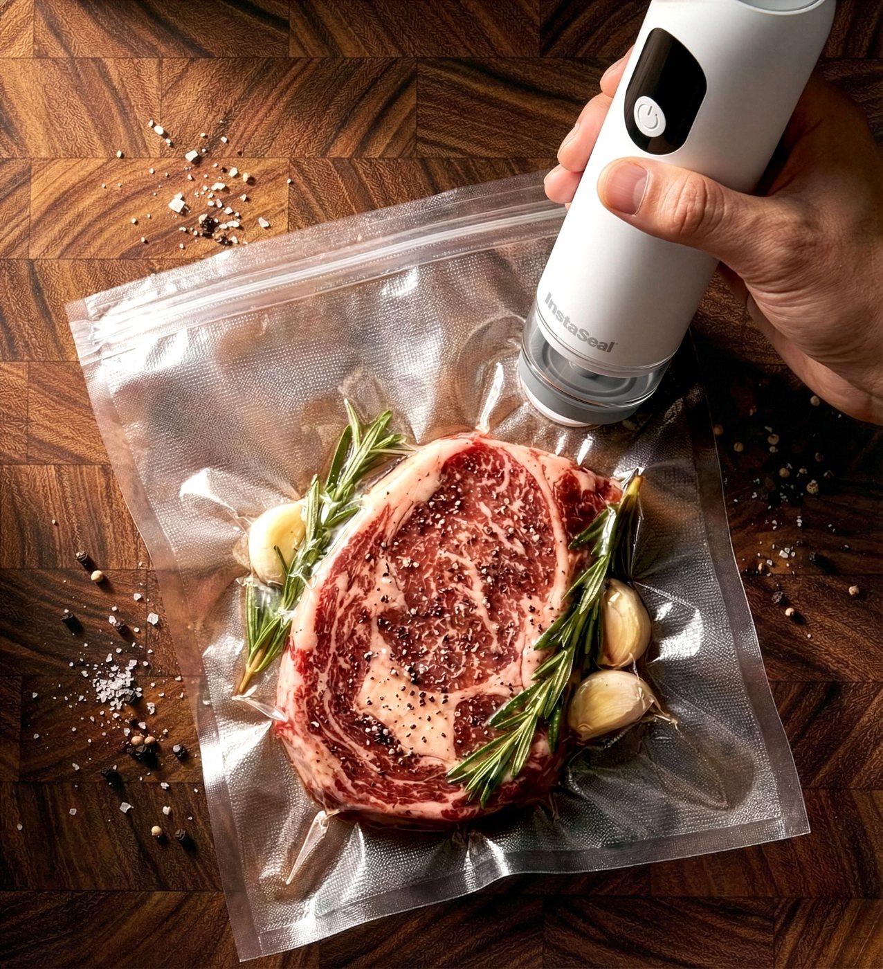 Sealing a ribeye
