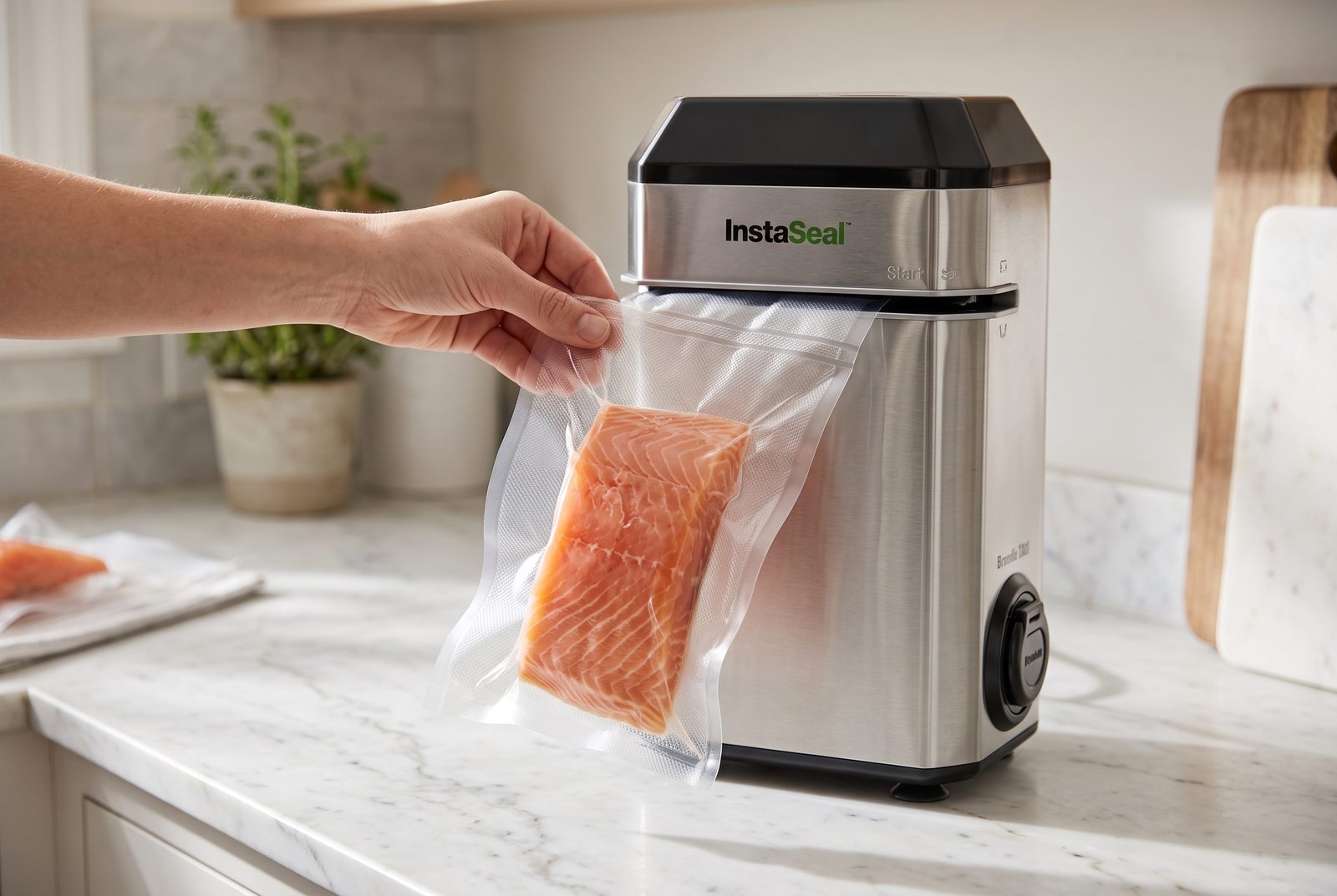 Lifting a sealed bag out of InstaSeal