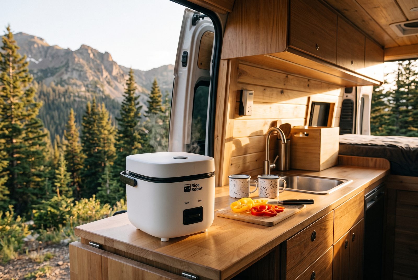 Rice Robot on an RV counter